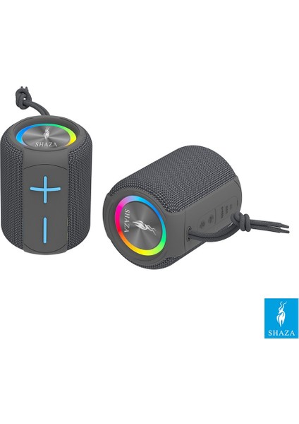 SS4506/GR Taşınabilir 8W Ses Çıkışı Rgb Bluetooth Hoparlör Gri