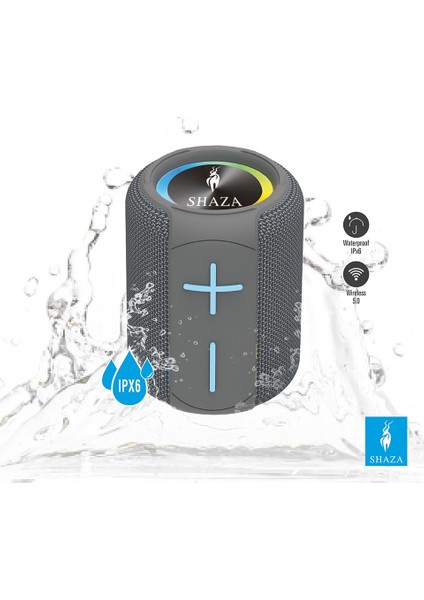SS4506/GR Taşınabilir 8W Ses Çıkışı Rgb Bluetooth Hoparlör Gri modelleri