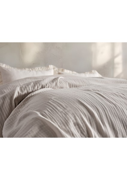 Natura Müslin Çok Amaçlı Örtü Tek Kişilik Açık Gri fiyatları