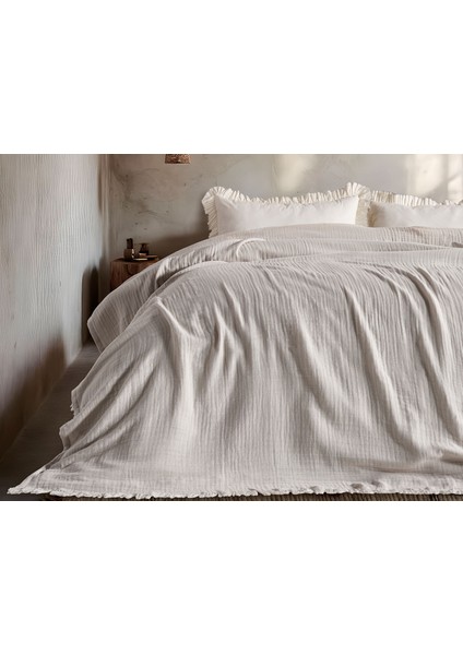 Natura Müslin Çok Amaçlı Örtü Tek Kişilik Açık Gri modelleri