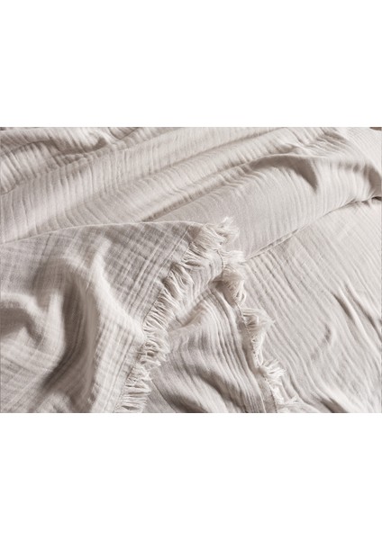 Natura Müslin Çok Amaçlı Örtü Tek Kişilik Açık Gri fırsatları