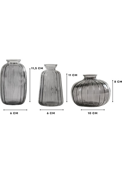 Cam Gri Vazo Çiçeklik Set 242227 modelleri