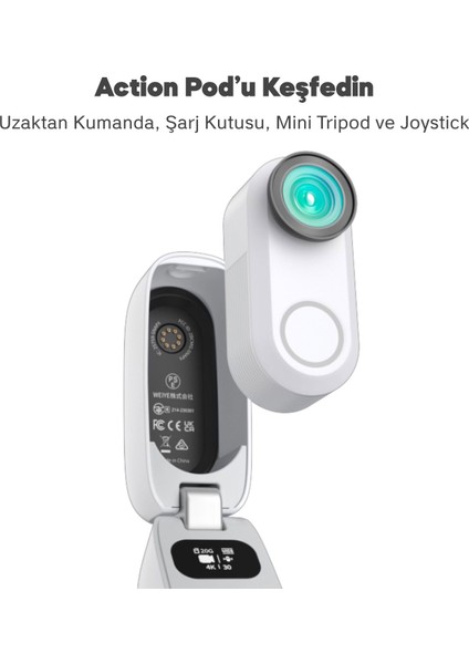 Snapx 4K/60FPS 20MP Wi-Fi Mini Aksiyon Kamera,taşınabilir Vücut Kamerası, Giyilebilir Video Kaydedici, Su Geçirmez, App Kontrollü, Ipx7 fırsatları