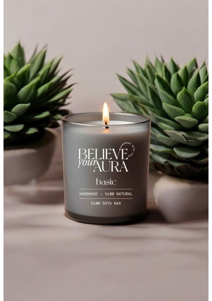 Kokusuz Doğal Mum - %100 Doğal Soya Mumu Aromaterapi ve Dekoratif Gri Bardak Mum - 300 cc fiyatları