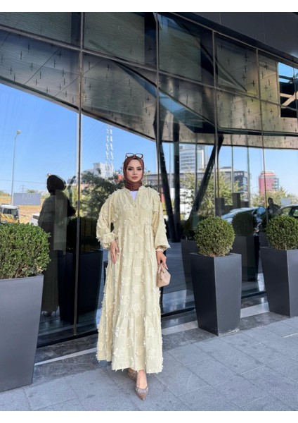 Saçaklı Kumaş Yazlık Elbise