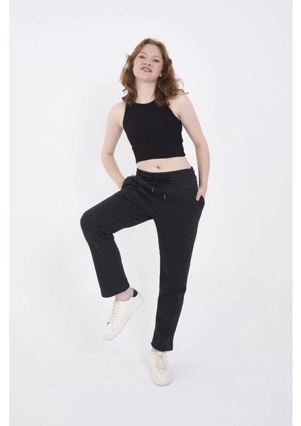 Unisex Üç Iplik Basic Eşofman Pantolon - Antrasit fırsatları