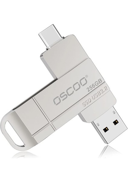 SU001 256GB 5GBPS (550/520MB/s) Usb3.2 Gen1 Type-A & Type-C Taşınabilir SSD fiyatları