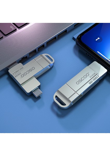 SU001 256GB 5GBPS (550/520MB/s) Usb3.2 Gen1 Type-A & Type-C Taşınabilir SSD fırsatları
