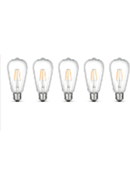 5 Adet CT-4353 LED Filament Ampul, 8 W Beyaz