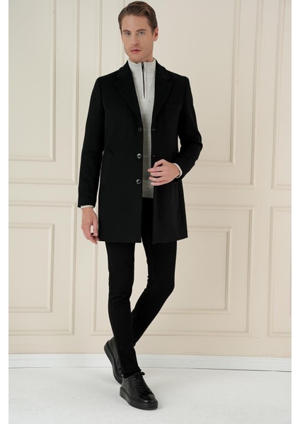 Plt 084 Siyah Klasik Palto