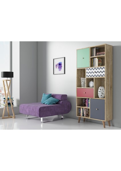 Hunerika Serafina Kitaplık-Renkli-Minifiks Bağlantı