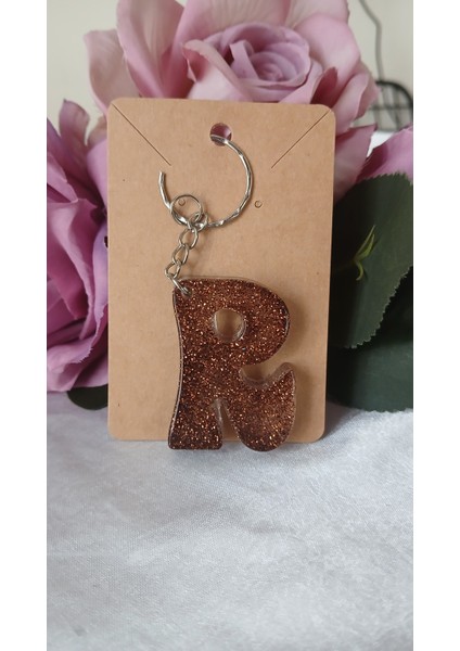 Kişiye Özel Mum Dan Çiçekli Anahtarlık