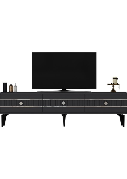Lenoract 180CM Tv Sehpası Antrasit-Gümüş fiyatları