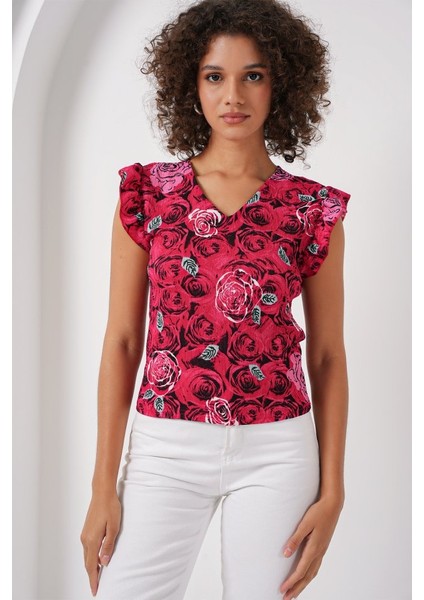 0430 Örme Bluz - D.kırmızı fiyatları