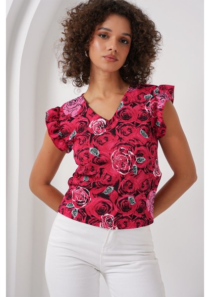 0430 Örme Bluz - D.kırmızı modelleri