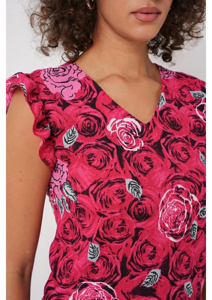 0430 Örme Bluz - D.kırmızı fırsatları