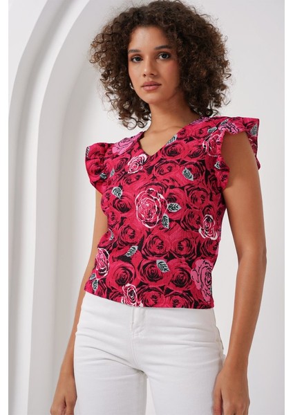 0430 Örme Bluz - D.kırmızı indirimleri