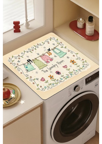 Çamaşır Kurutma Makinesi Matı Örtüsü 60X60CM Kaymaz Sıvı Geçirmez Silinebilir 27251006