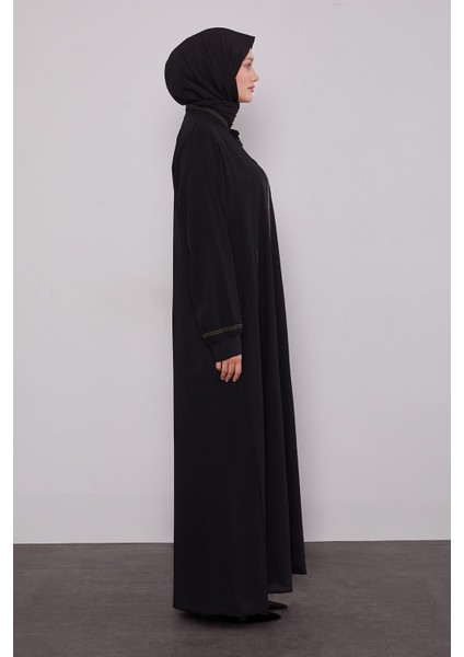 Siyah Şerit Detaylı Ferace fiyatları
