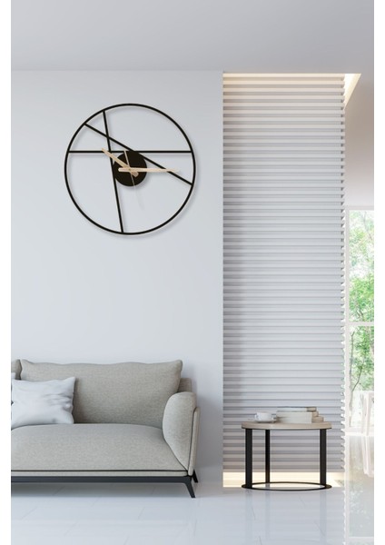 Dekoratif Siyah Sessiz Metal Duvar Saati 60X60CM fiyatları