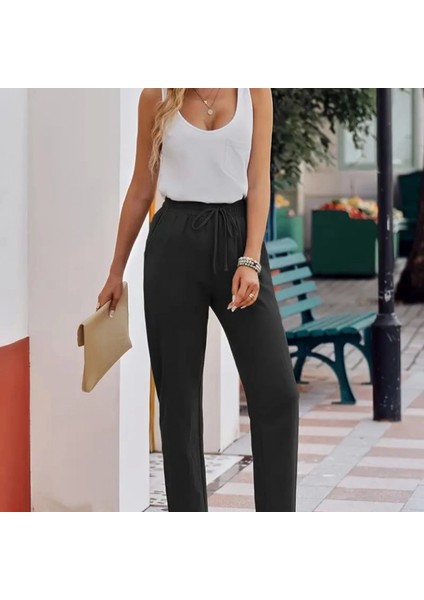 Kadın Beli Lastikli Keten Pantolon fırsatları