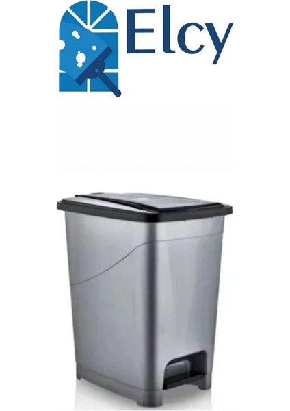 60 Lt Slim Pedallı Çöp Kovası & Büyük Boy Pedallı Çöp Kovası ve Bez Takımlı 3 Adet