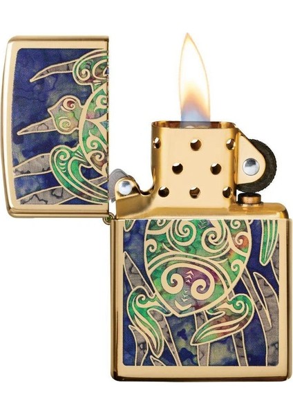 Fusion Turtle - Kaplumbağa High Polish Brass Dizayn Çakmak modelleri