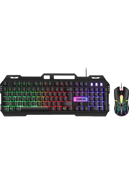 T450 Suspanded Cool Q Türkçe Işıklı Rgb Klavye Mouse Set