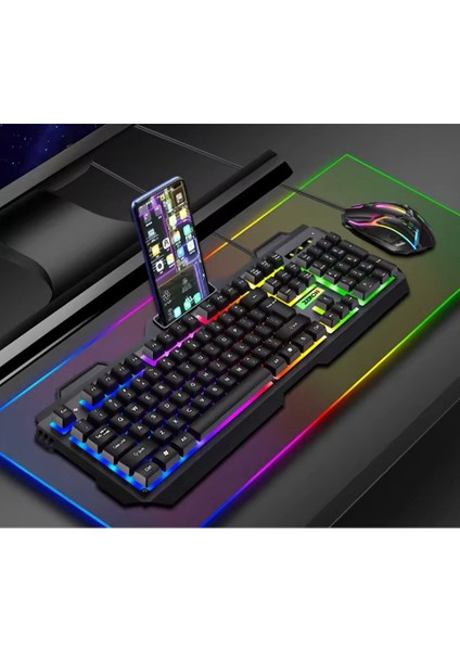 T450 Suspanded Cool Q Türkçe Işıklı Rgb Klavye Mouse Set