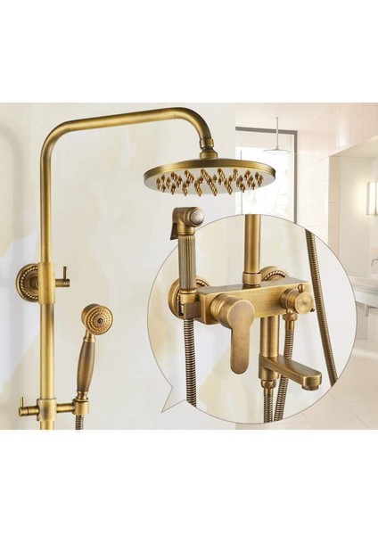 Banyo Bataryası ve Duş Seti Antik Renk Bide Fiskiyeli Yeni Model 7 Yıl Garantili Ithal