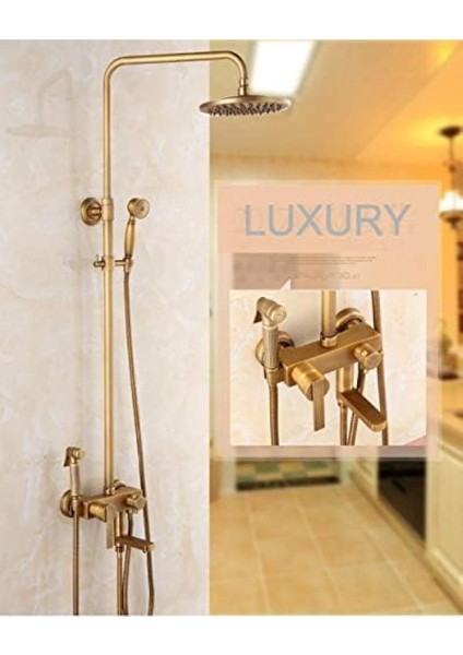 Banyo Bataryası ve Duş Seti Antik Renk Bide Fiskiyeli Yeni Model 7 Yıl Garantili Ithal