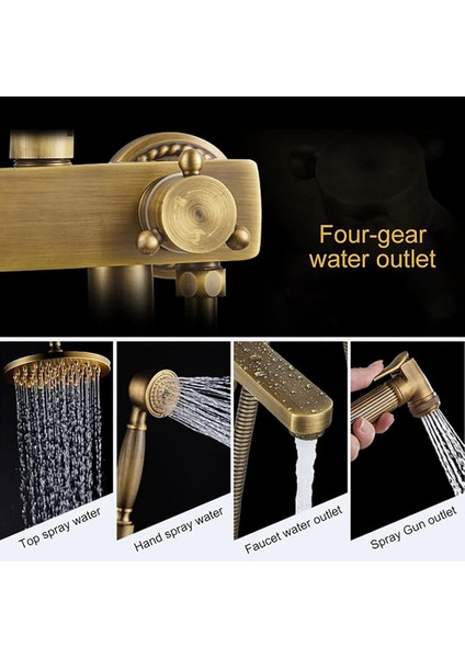 Banyo Bataryası ve Duş Seti Antik Renk Bide Fiskiyeli Yeni Model 7 Yıl Garantili Ithal