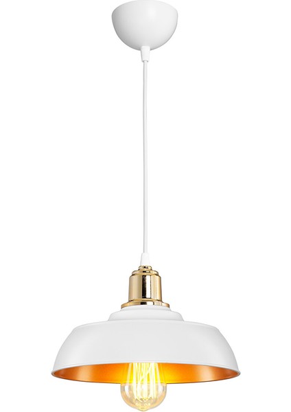 Duruaydınlatma Beyaz/gold Sarkıt Avize Yatak Odası Salon Mutfak Hol Lamba