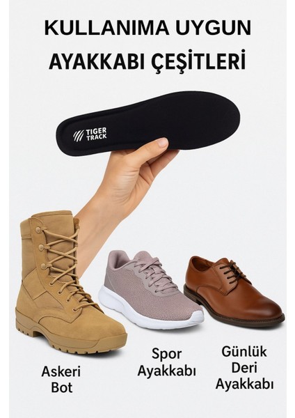 Tıger Track Flexistep Spor ve Günlük Kullanım Için Ultra Konforlu Ortopedik Ayakkabı Tabanlığı Kadın Erkek indirimleri