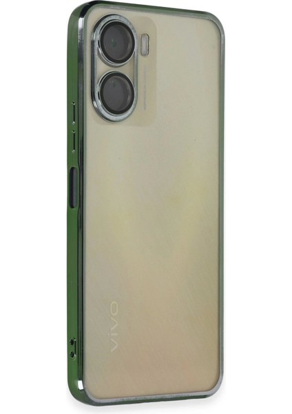 Newface Vivo Y16 Kılıf Razer Lensli Silikon - Yeşil