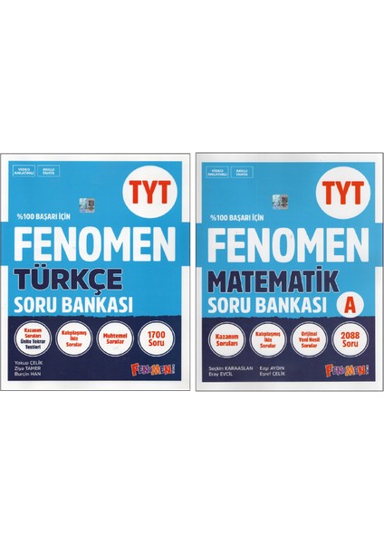 Fenomen Tyt Türkçe + Tyt Matematik A Soru Bankası (2 Kitap)
