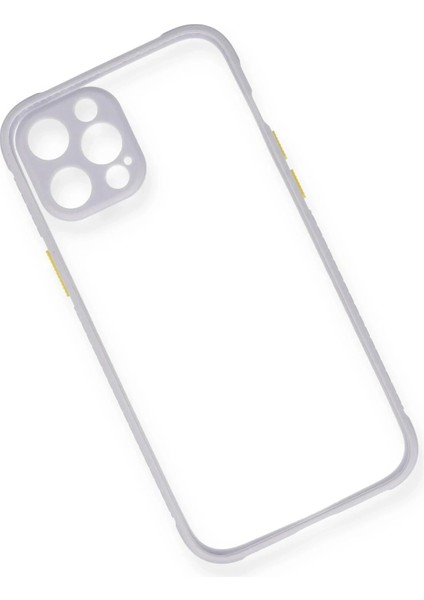 Newface iPhone 12 Pro Max Kılıf Miami Şeffaf Silikon - Lila modelleri