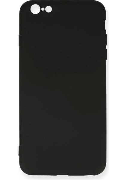 Newface iPhone 6 Plus Kılıf Nano Içi Kadife Silikon - Siyah