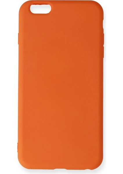 Newface iPhone 6 Plus Kılıf Nano Içi Kadife Silikon - Turuncu