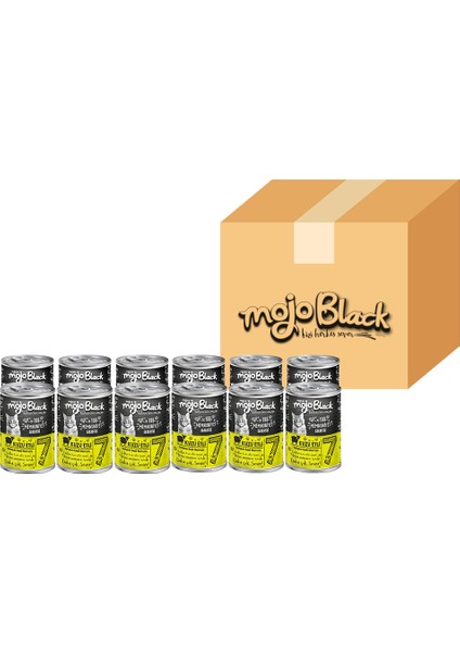 Mojo Black No:7 Tahılsız (400GR) Kuzu Etli Yetişkin Kedi Konservesi 12'li fiyatları