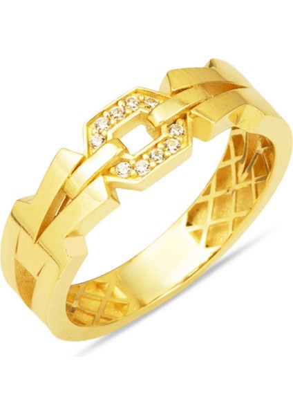 Italyan Tasarım 14 Ayar Altın Yüzük