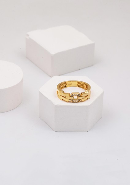 Italyan Tasarım 14 Ayar Altın Yüzük fırsatları