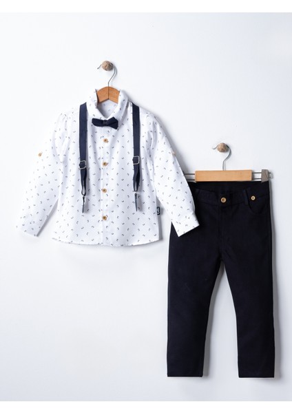 Bebek&çocuk Salopetli Gömlek Papyon Mevsimlik Takım