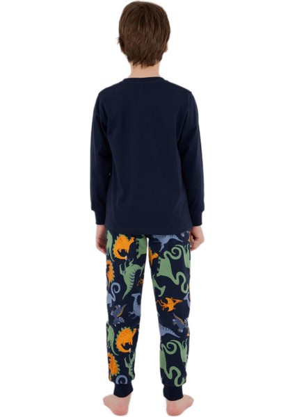Erkek Çocuk Lacivert Pijama Takımı 3660-2 modelleri