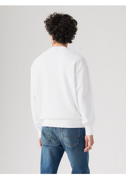 Premıum Erkek Beyaz Bisiklet Yaka Sweatshirt 003VK-0003 fiyatları