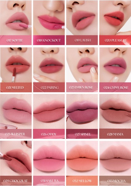 Gül Özlü, Kadife Bitiş Sunan, Nemlendirici ve Kalıcı Tint MUZIGAE MANSION Objet Liquid 023 Dawn Rose indirimleri