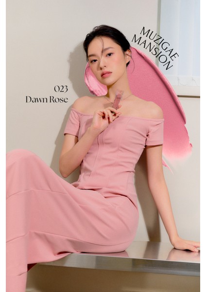 Gül Özlü, Kadife Bitiş Sunan, Nemlendirici ve Kalıcı Tint MUZIGAE MANSION Objet Liquid 023 Dawn Rose