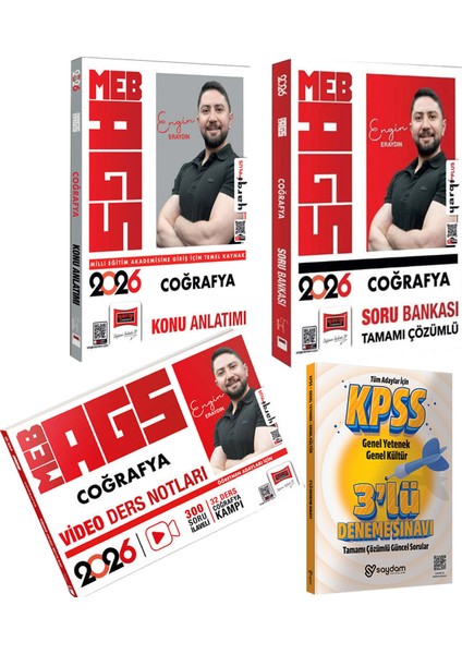 2026 Meb-Ags Tamamı Çözümlü Coğrafya Konu Anlatımı-Soru Bankası-Video Ders Notları(Engin Eraydın)