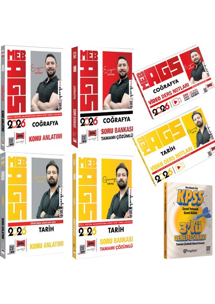 2026 Meb Ags Tarih-Coğrafya Konu Anlatımı-Video Ders Notları-Çözümlü Soru Bankası