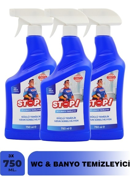 3'lü Wc &amp; Banyo Temizleyici